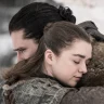 Arya Stark (Maisie Williams) and Jon Snow (Kit Harington) in a scene from the season eight premiere of Game of Thrones.