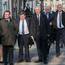 Former chief executive John Delaney (centre) and Donal Conway ahead of Oireachtas hearing