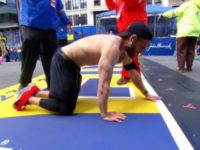 WATCH: Former Marine Running Boston Marathon for Fallen Comrades Crawls Across Finish Line