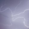 So-called anvil crawling lightning from storms passing over Sydney.