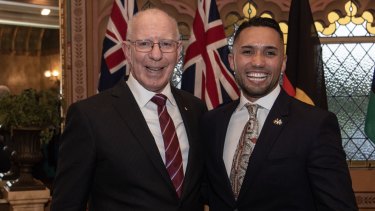 NSW Governor David Hurley has mentored Isaiah Dawe for the last year. 