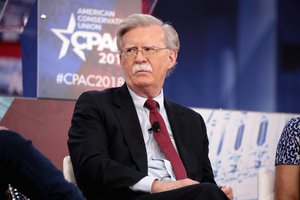 Former United Nations Ambassador John Bolton speaking at the 2018 Conservative Political Action Conference (CPAC) in National Harbor, Maryland,22 February 2018