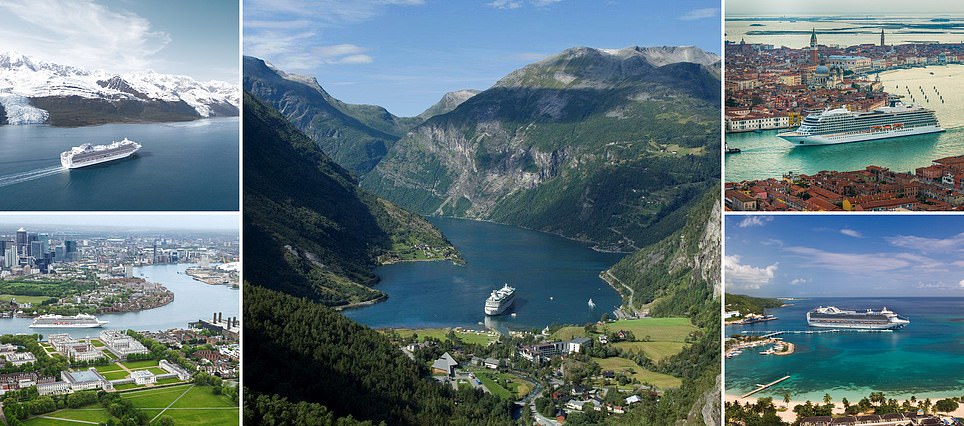 Cruise ships pictured in amazing locations around the world