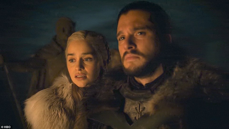 Learning the truth: Jon Snow finally tells the truth about his heritage to Daenerys Targaryen in Sunday night's episode of Game of Thrones