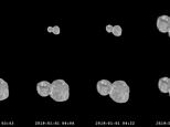 This combination of images provided by NASA shows a series of photographs made by the New Horizons spacecraft as it approached the Kuiper belt object Ultima Thule on Jan. 1, 2019. (NASA/Johns Hopkins University Applied Physics Laboratory/Southwest Research Institute via AP)