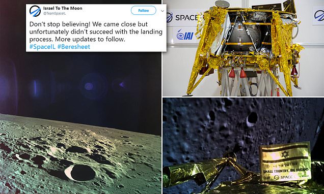 See Beresheet's final image: Israel FAILS to land lunar spacecraft on the moon after