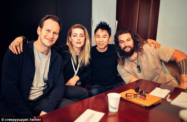 Moving on: Amber attended an Aquaman table-read with co-stars Jason Momoa, Patrick Wilson and director James Wan on January 24 as the movie inches closer to production