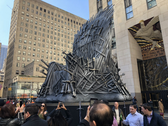 You've Got The Rest Of The Day To Check Out The Gigantic Iron Throne At 30 Rock