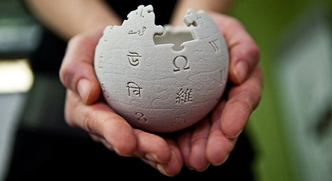 Handheld Wikipedia globe
