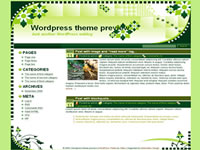 Green Flowers Wordpress theme 