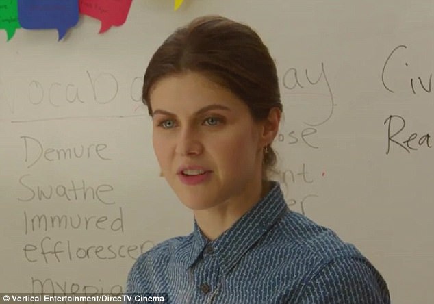 In class: Kate was shown at the start of the trailer teaching in a classroom