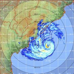 In this satellite image acquired from the Indian Metrological Department, shows Cyclone Fani in the Bay of Bengal on Thursday, May 2, 2019.