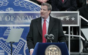 Bill de Blasio, the Mayor of  New York City in Public Advocate's Inauguration