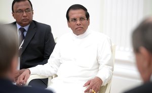 File - President of Sri Lanka Maithripala Sirisena.