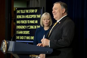 U.S. Secretary of State Michael R. Pompeo attends the annual Department of State Retirement Ceremony at the U.S. Department of State in Washington, D.C., on May 2, 2019