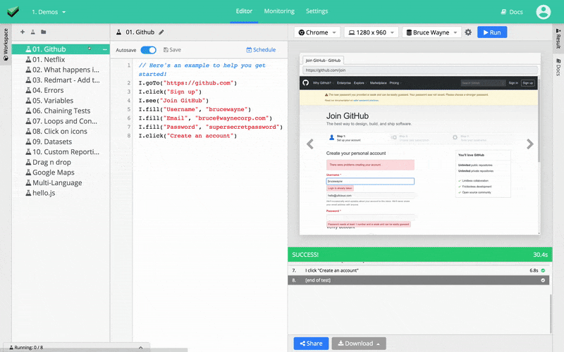 Private Projects and Datasets