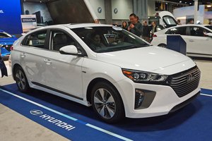 Hyundai Ioniq Plug-in (plug-in hybrid) exhibited at the 2017 Washington Auto Show, DC, USA