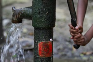 In this April 5, 2016 photo, a Bangladeshi boy collects arsenic-tainted water from a tube-well in Khirdasdi village, outskirts of Dhaka.