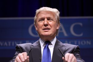 US President Donald Trump speaking at CPAC 2011 in Washington, D.C., 10 February 2011.