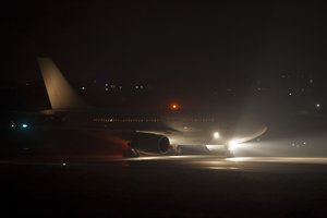 Biman Bangladesh Airlines Leased Airbus A310 lined up for take off at Hazrat Shahjalal International Airport, Dhaka - VGHS