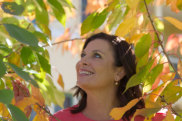 Jenny Morrison, wife of Scott Morrison, in the gardens of The Lodge in Canberra