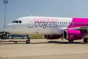 Wizz Air, Hungarian budget airline. Airbus A320
