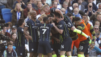 Manchester City break Liverpool hearts to claim Premier League title at Brighton