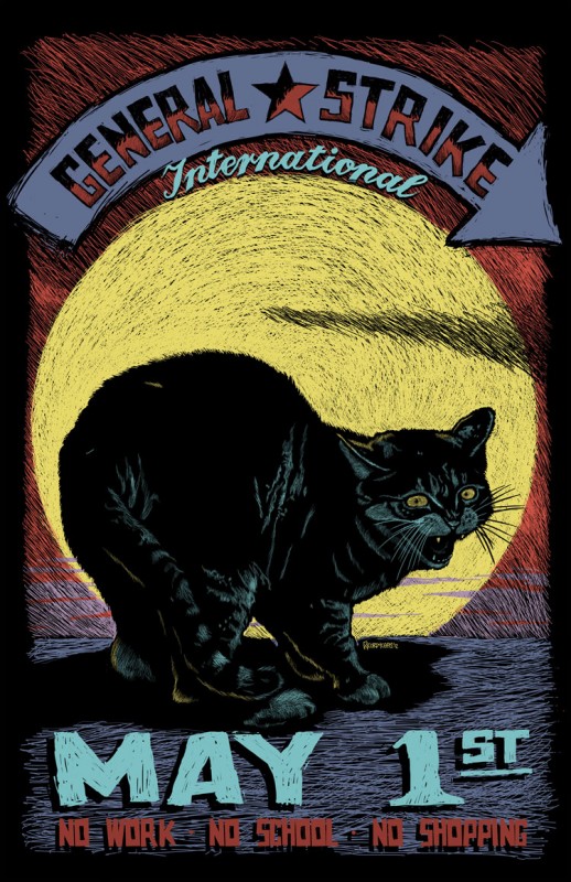 International General Strike Poster! Cartel para la Huelga General Internacional!