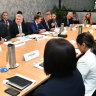 Australian government ministers met with representatives from social media sites and telecommunications companies.