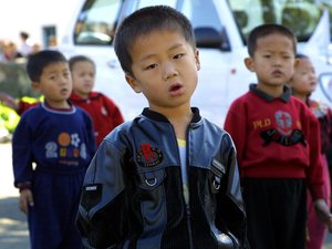 In this photo released by the World Food Program, North Korean children are seen at a kindergarten in Hyangsan, in North Korea Thursday Oct 12, 2006.