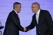 Leaders' debate with Prime Minister Scott Morrison and Opposition Leader Bill Shorten at the National Press Club.