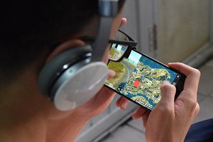 A Player Playing PUBG Mobile