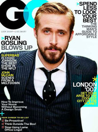 Actor Ryan Gosling appearing on the cover of a magazine