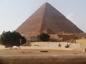 3 February 2014, Pyramid of Khufu in Giza, Egypt.