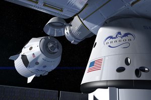 SpaceX Crew Dragon docking with the International Space Station