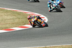 June 2013, Marc Marquez racing at catalonia circuit-2010, spain.