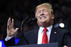 President Donald Trump speaks at a campaign rally in Grand Rapids, Mich., Thursday, March 28, 2019.