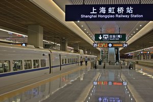 Platform 24/25 of Shanghai Hongqiao Railway Station