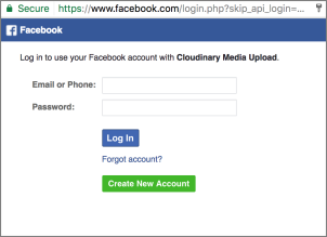 Facebook login