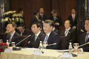 File - Chinese President Xi Jinping during an official visit to Ecuador, meeting with Gabriela Rivadeneira, President of the National Assembly of Ecuador, 18 November, 2016.