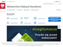 Ministerstwo Edukacji Narodowej - WordPress obsługuję oficjalną witrynę MEN RP w języku polskim i angielskim.