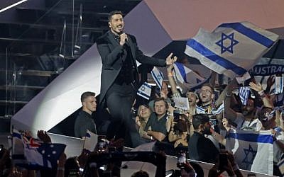 Israel's Kobi Marimi performs the song "Home" during the Grand Final of the 64th edition of the Eurovision Song Contest 2019 at Expo Tel Aviv on May 18, 2019. (Jack GUEZ / AFP)