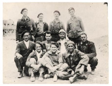 Welsh IB volunteers with Skinner, back left