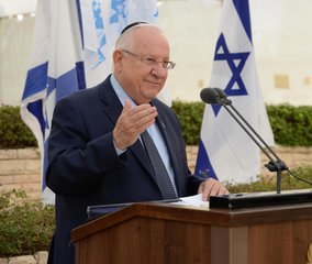 Reuven Rivlin, President of the State of Israel, at the memorial service for the Altalena victims