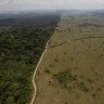 A deforested area near Novo Progresso in Brazil's northern state of Para.