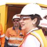 Annastacia Palaszczuk meeting with workers at Hay Point terminal this week.