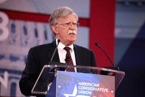 Former United Nations Ambassador John Bolton speaking at the 2018 Conservative Political Action Conference (CPAC) in National Harbor, Maryland,23 February 2018