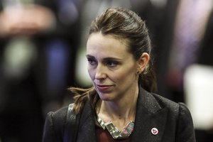 New Zealand Prime Minister Jacinda Ardern attends the 13th East Asian Summit Plenary on the sidelines of the 33rd ASEAN summit in Singapore, Thursday, Nov. 15, 2018