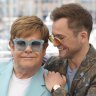 Actor Taron Egerton, right, and singer Elton John.