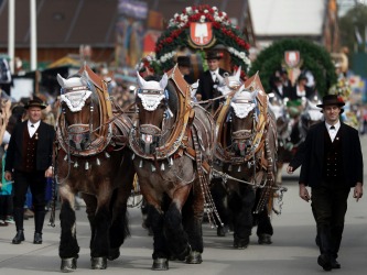 The public festivities on the Theresienwiese open ground - named after the bride - became more elaborate as time went ...